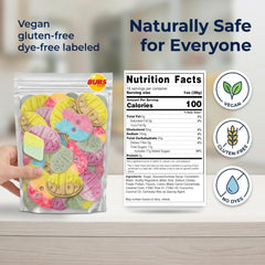 Kenai Kitchen BUBS Swedish Candy Mix resealable pouch keeps candy fresh for on-the-go snacking.