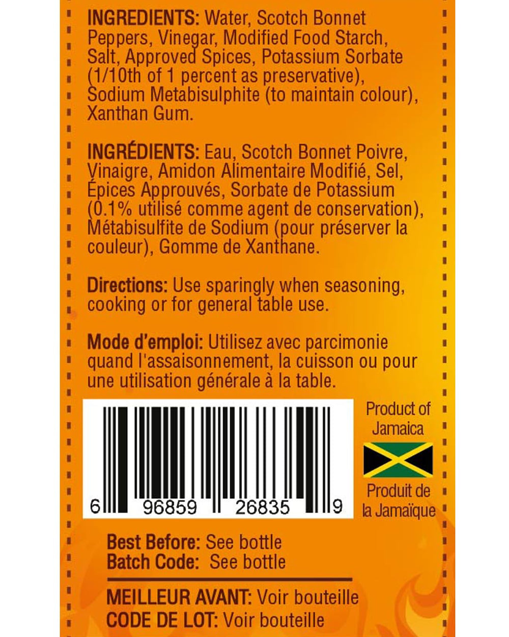 Kendel Scotch Bonnet sauce ingredients close-up emphasizing natural components