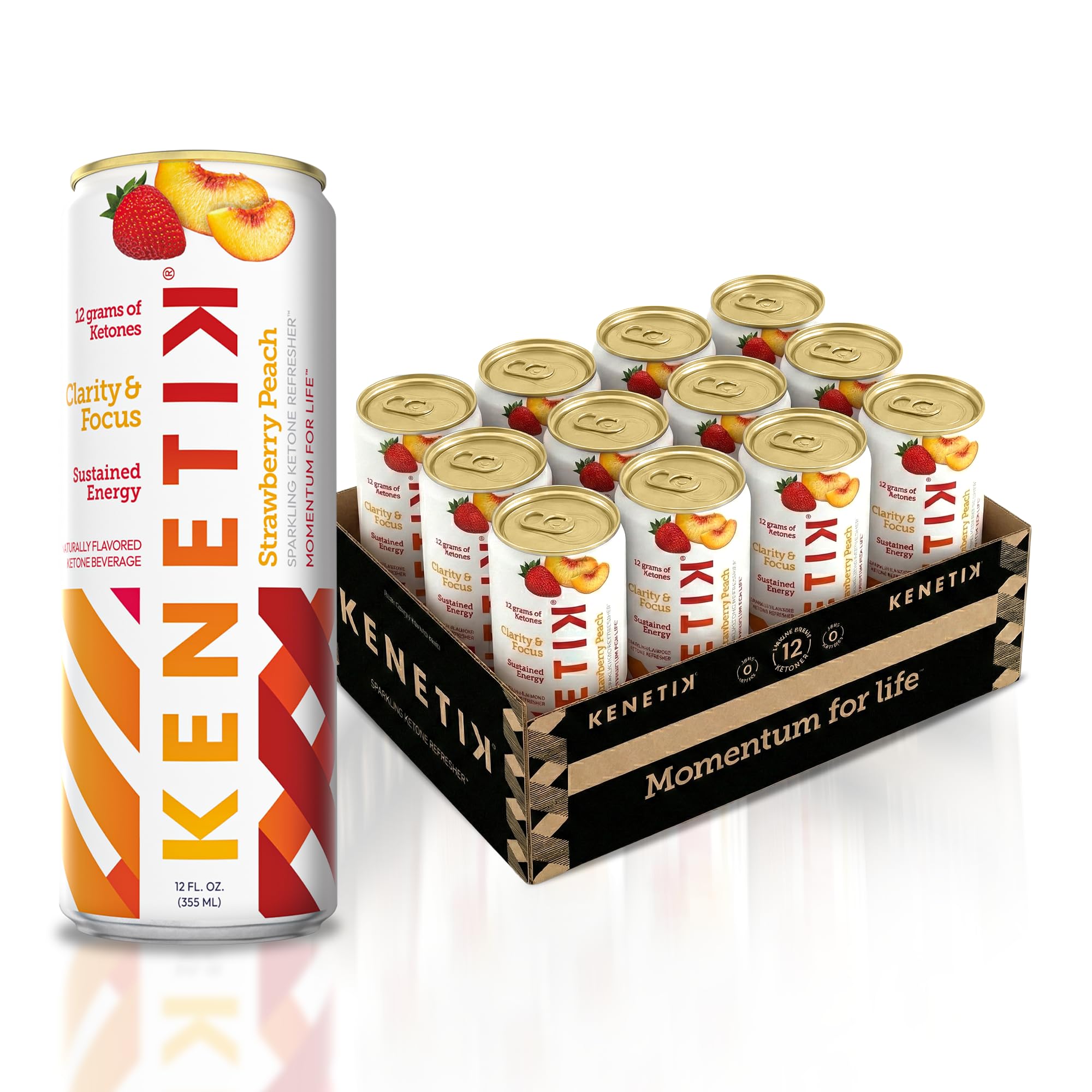 Kenetik caffeine-free focus drink can front—ready-to-drink brain fuel for steady focus.