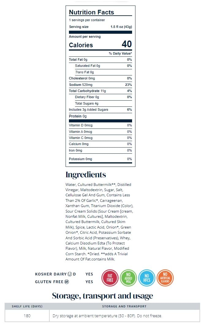 Ken's Ranch Dressing label shows gluten-free and kosher benefits for confident meals.