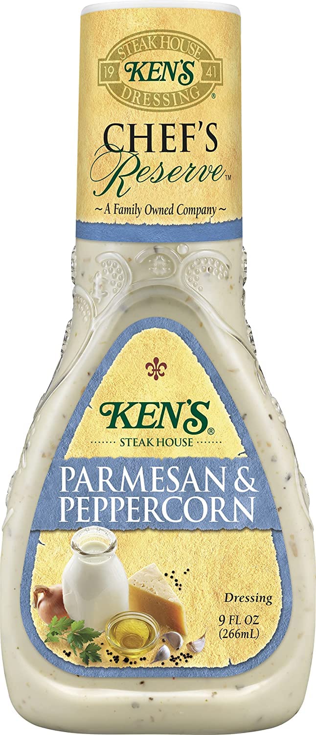 Ken's Steak House Parmesan Peppercorn dressing drizzle over wraps for bold flavor
