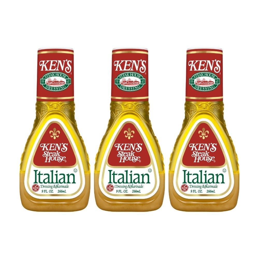 Ken's Steak House Italian Dressing bottle highlights bold flavor for salads
