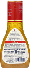 Ken's Steak House Italian Dressing close-up label reveals gluten-free, kosher quality
