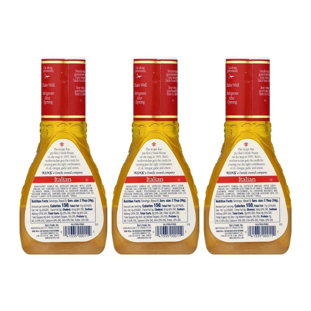 Ken's Steak House Italian Dressing pour showcases versatile meat and sandwich use