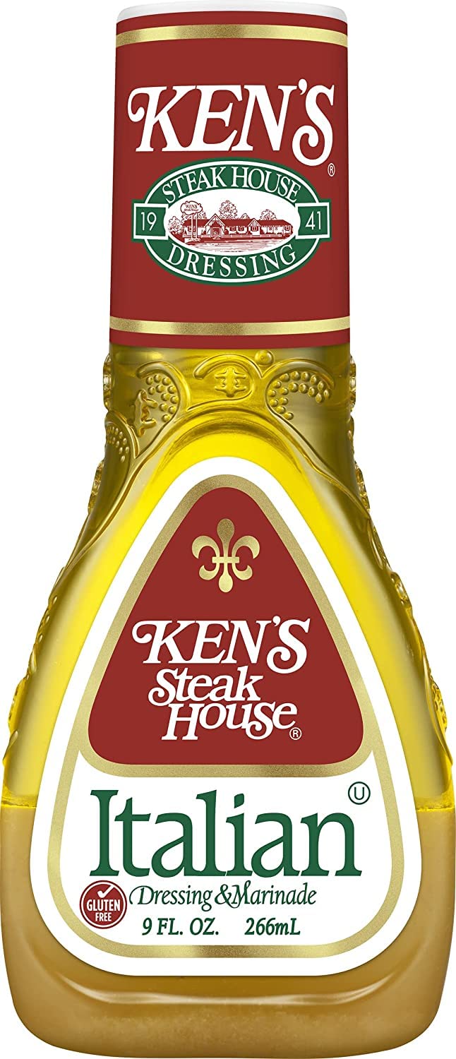 Ken's Steak House Italian Dressing salad bowl features vibrant greens