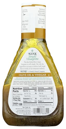 Pouring Ken's Steak House Simply Vinaigrette demonstrates easy dressing on meals