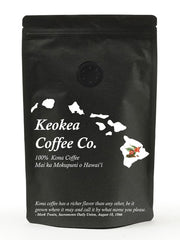 Keokea Kona beans close-up highlighting rich roast color for connoisseurs