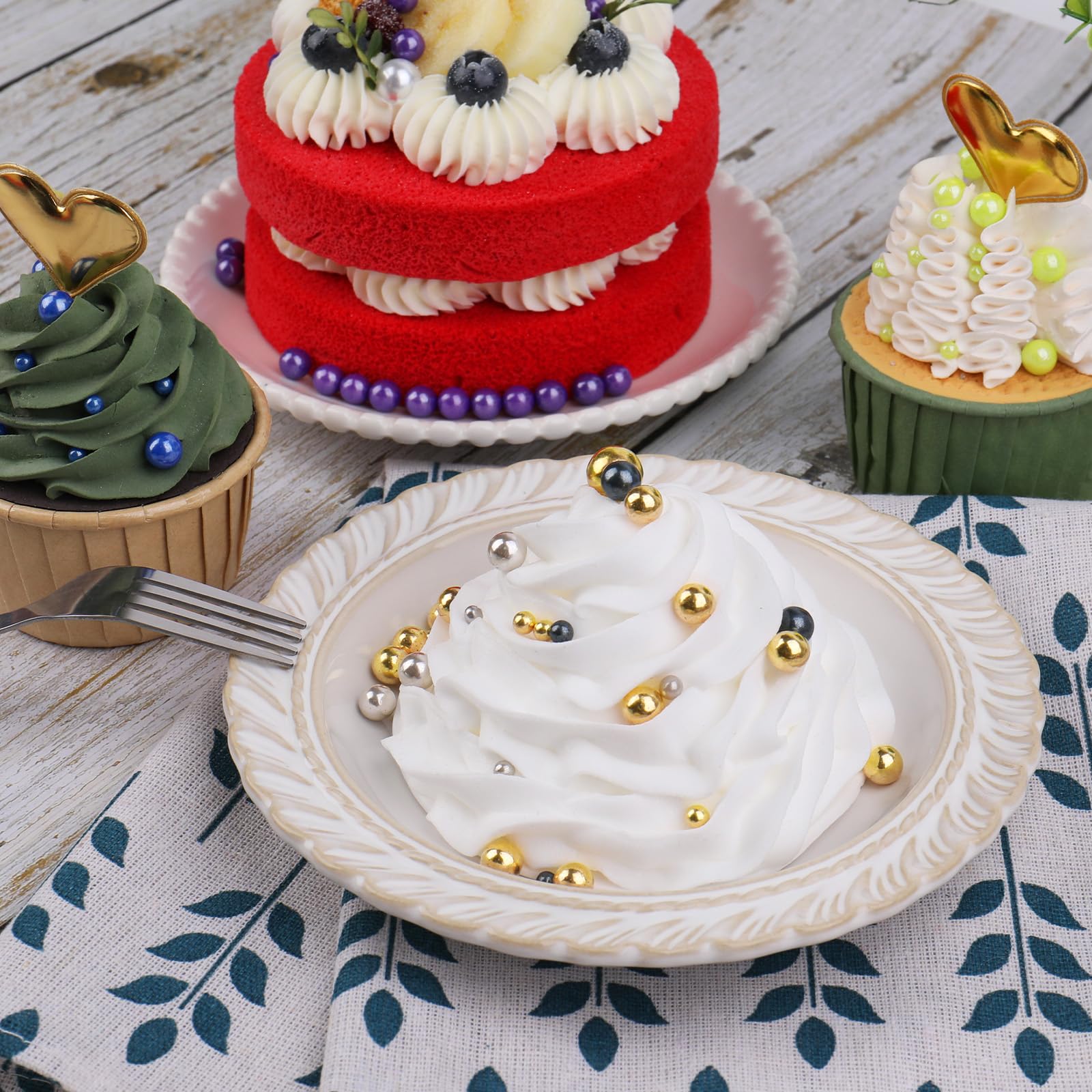 Kercky Black Pearl sprinkles on ice cream create a chic finish