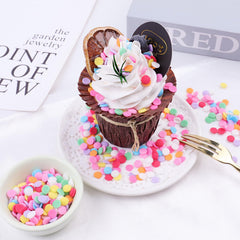 Kercky confetti round sprinkles for cookies and cupcakes add whimsy and sparkle.