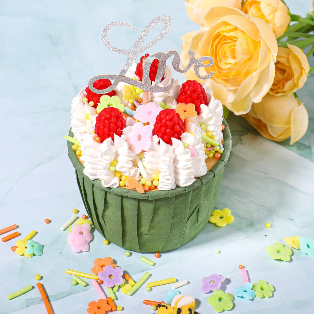 Kercky Easter Flower Sprinkles enhance ice cream and dessert toppings.