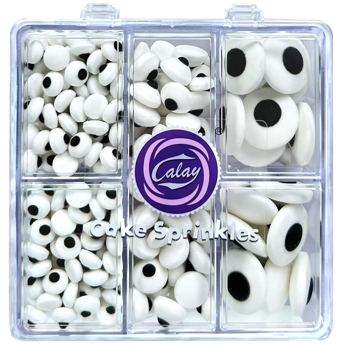Kercky edible eyeballs sprinkles decorate a cake with playful Halloween charm