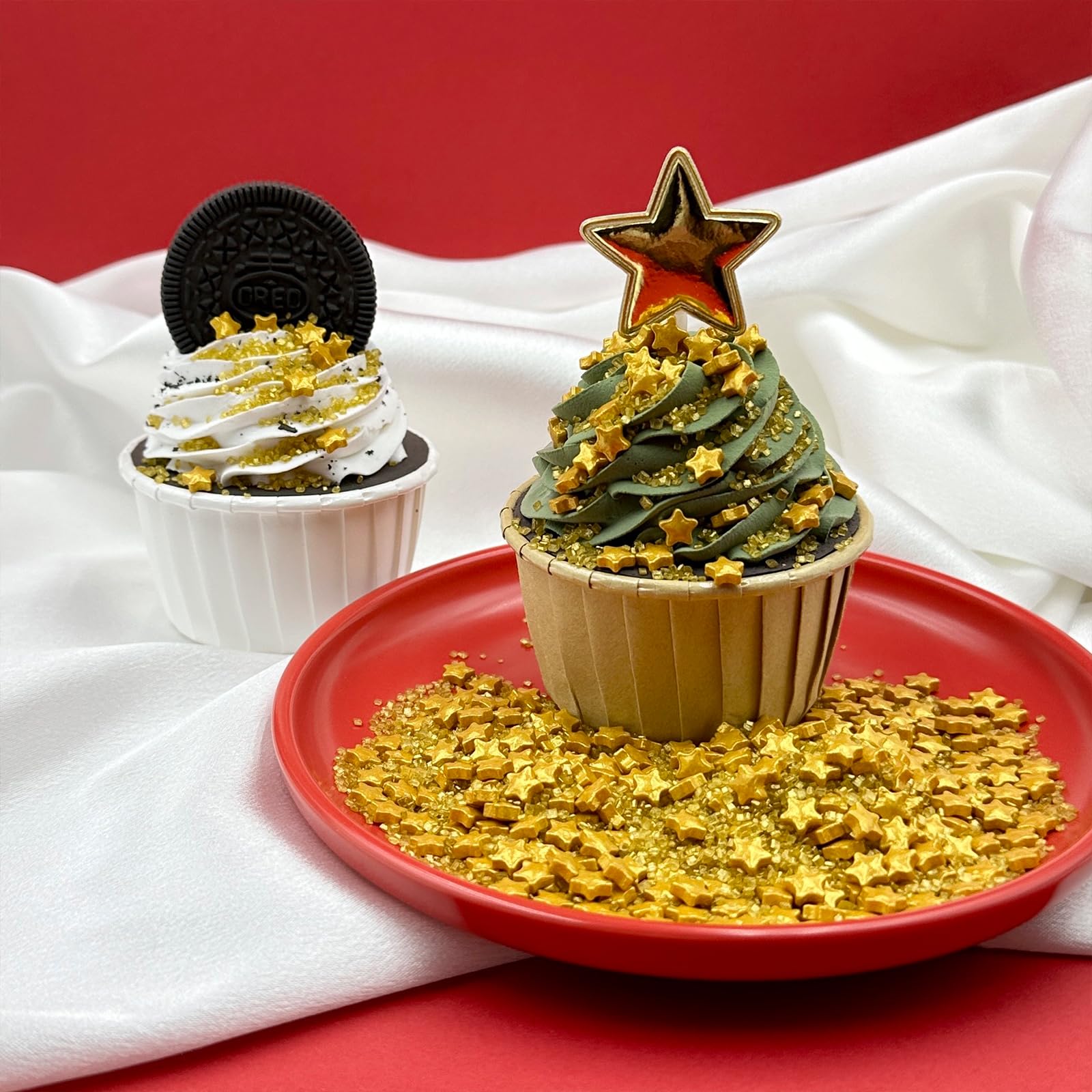 Kercky Gold Sprinkles enhance cookies with golden accents for visual appeal.