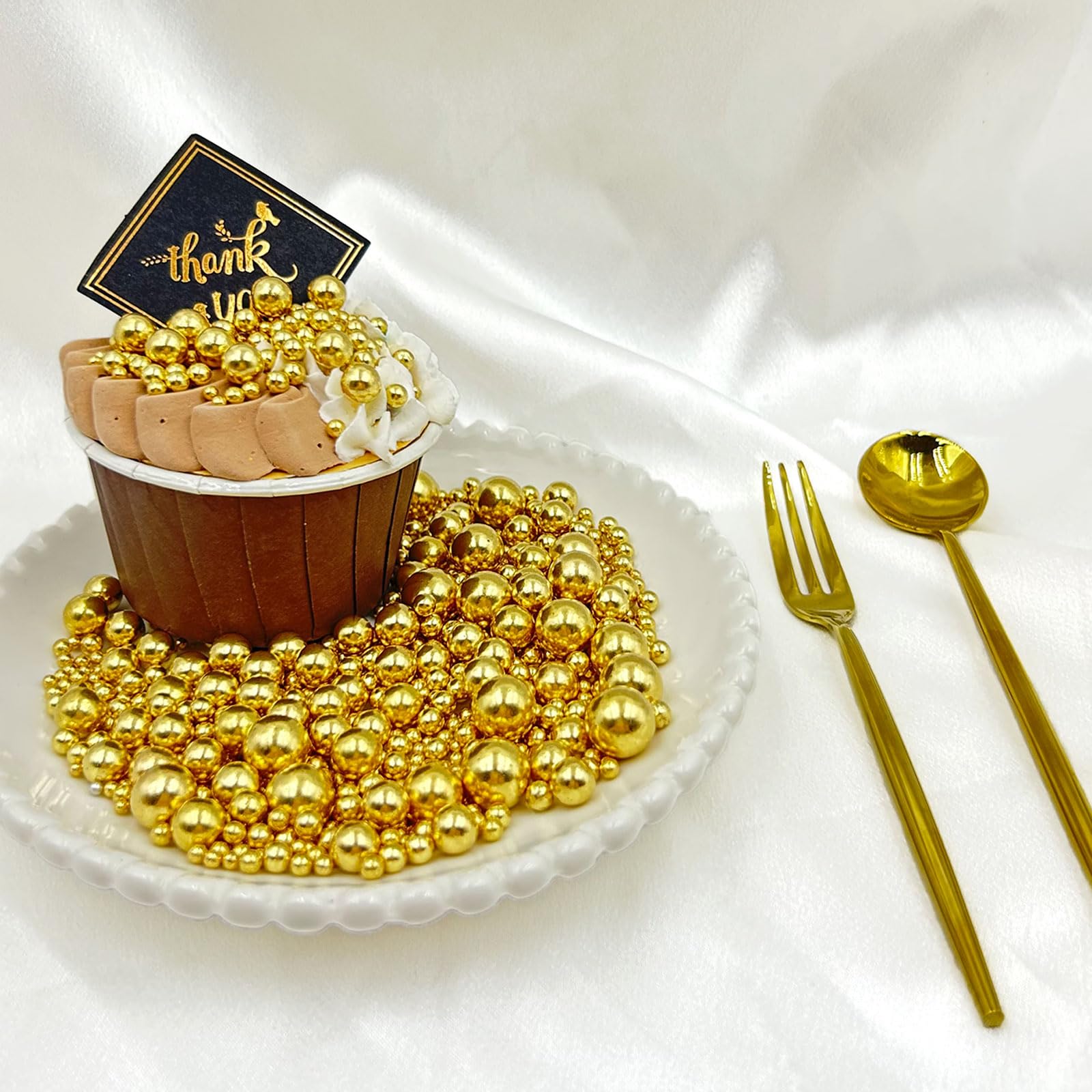 Kercky Gold Sprinkles donuts add a subtle metallic finish
