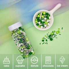 Kercky Sprinkles green white pearls add elegant finish to cookies