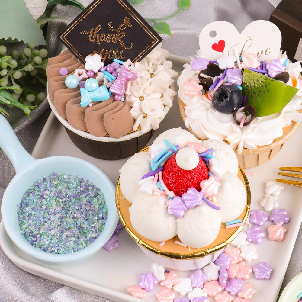 Kercky Pastel Mermaid Sprinkles perfect for cake decorating at birthdays and mermaid parties
