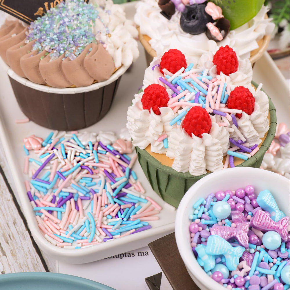 Kercky Pastel Mermaid Sprinkles organized design ensures easy, mess-free decorating