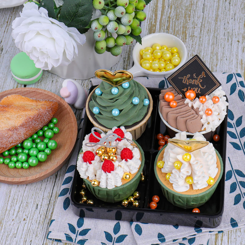 Kercky sprinkles for party and holiday desserts with gold finish.