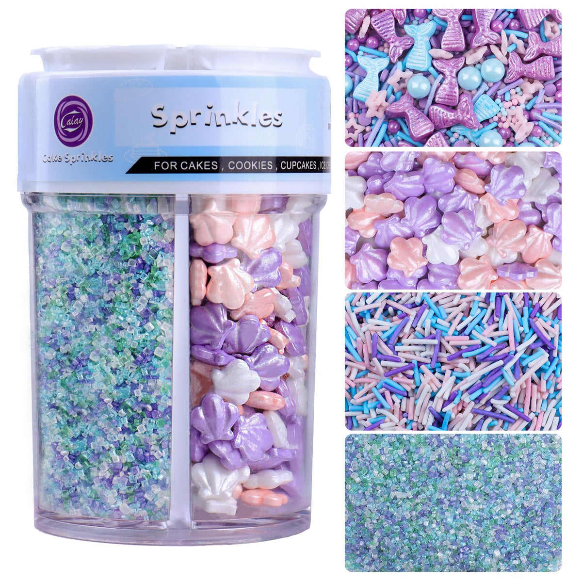 Kercky Pastel Mermaid Sprinkles mermaid tails for cake decorating bring ocean whimsy to desserts