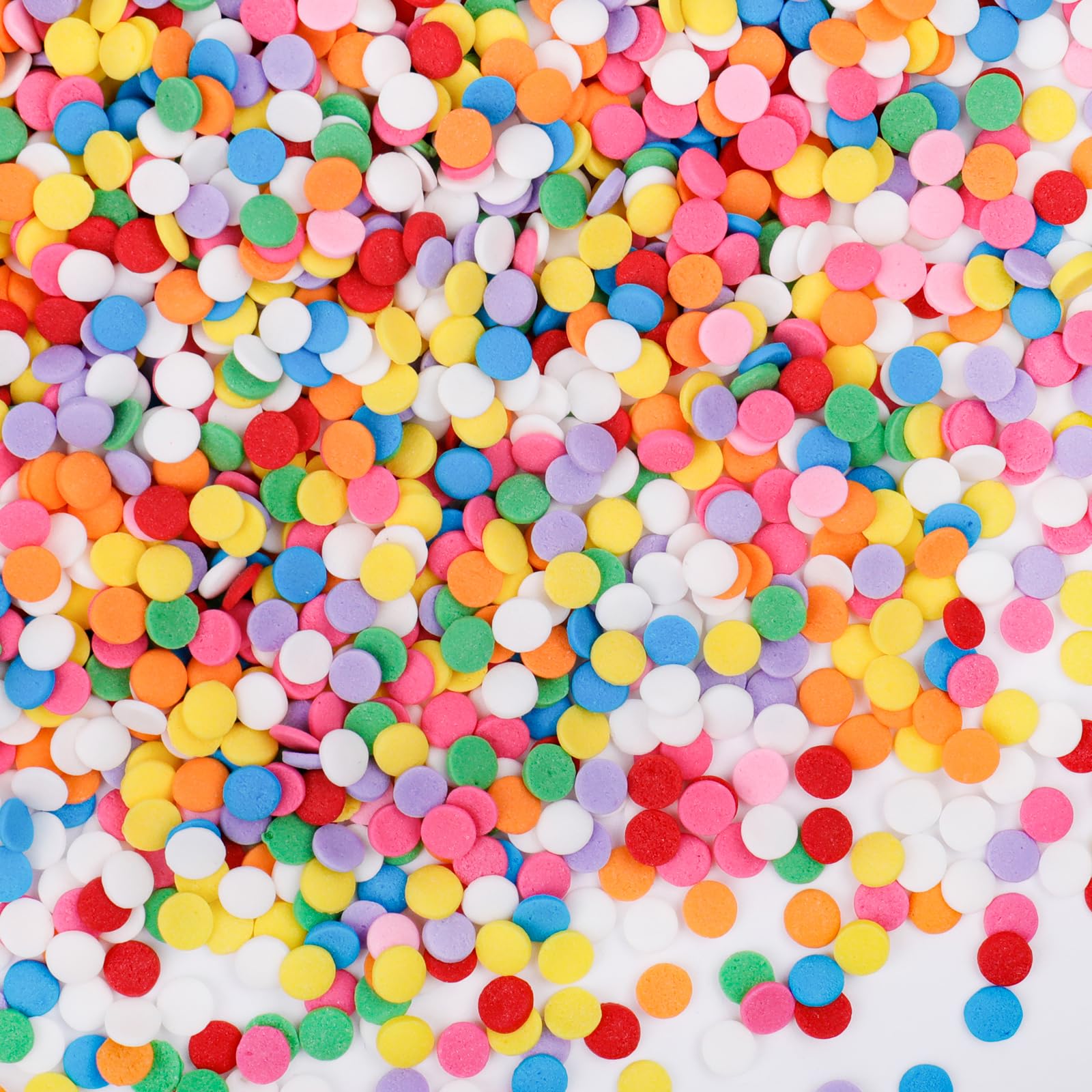 Kercky Rainbow Sprinkles Mix for cake decorating adds vibrant color to desserts.