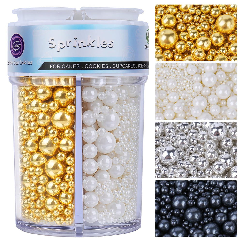 Kercky Sprinkles Pearl Mix bottle with four color compartments for organized decorating.