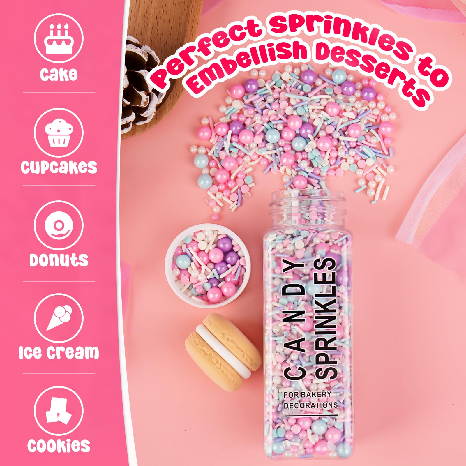 Kercky pastel mix adds depth with colorful pearls and confetti for any party