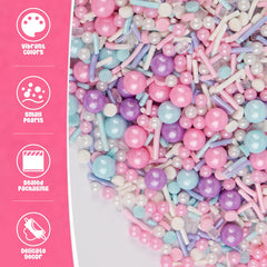 Kercky white pearl sprinkles create elegant accents on decorate-ready treats