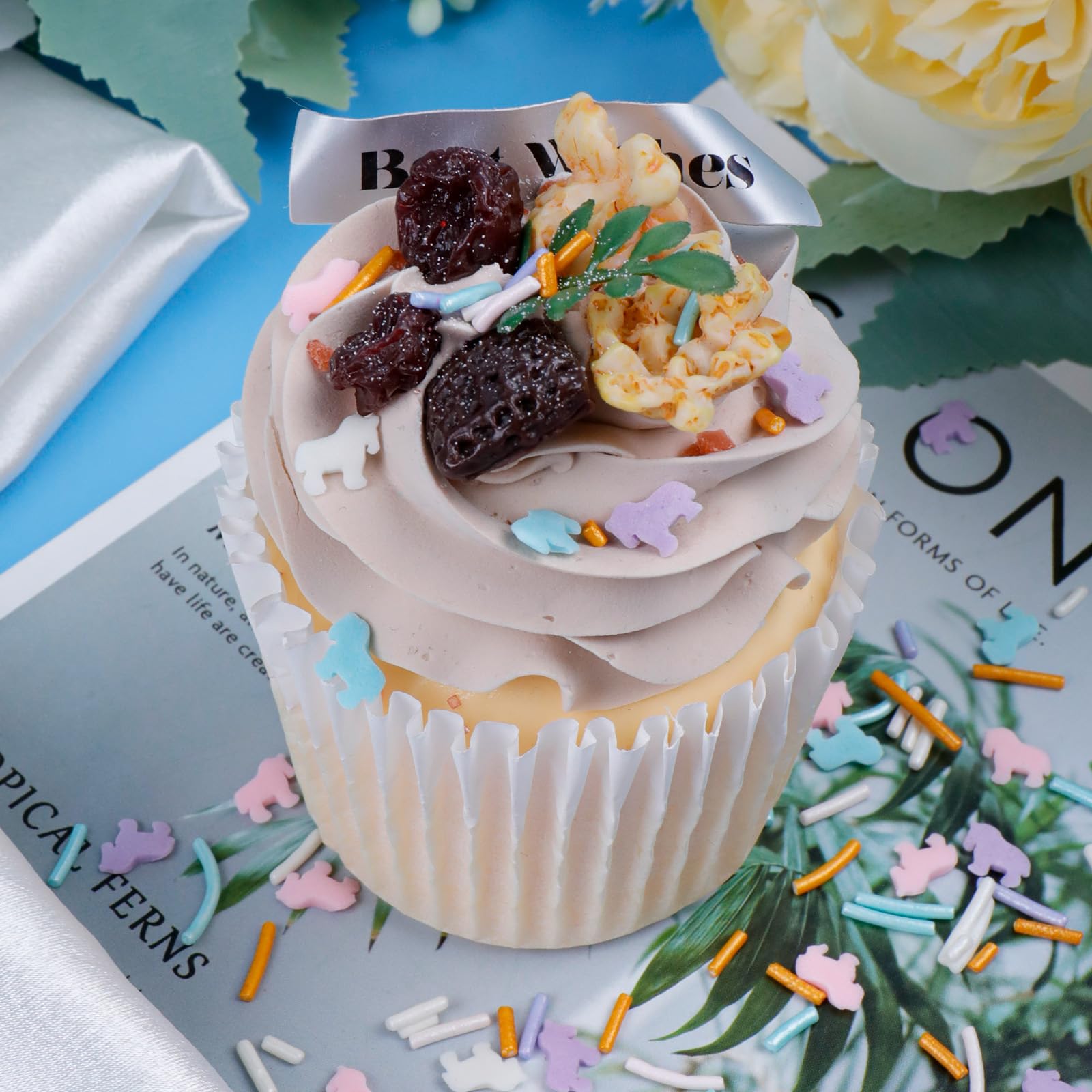 Kercky Unicorn Confetti Sprinkles sparkle on cakes, ice cream, and donuts.