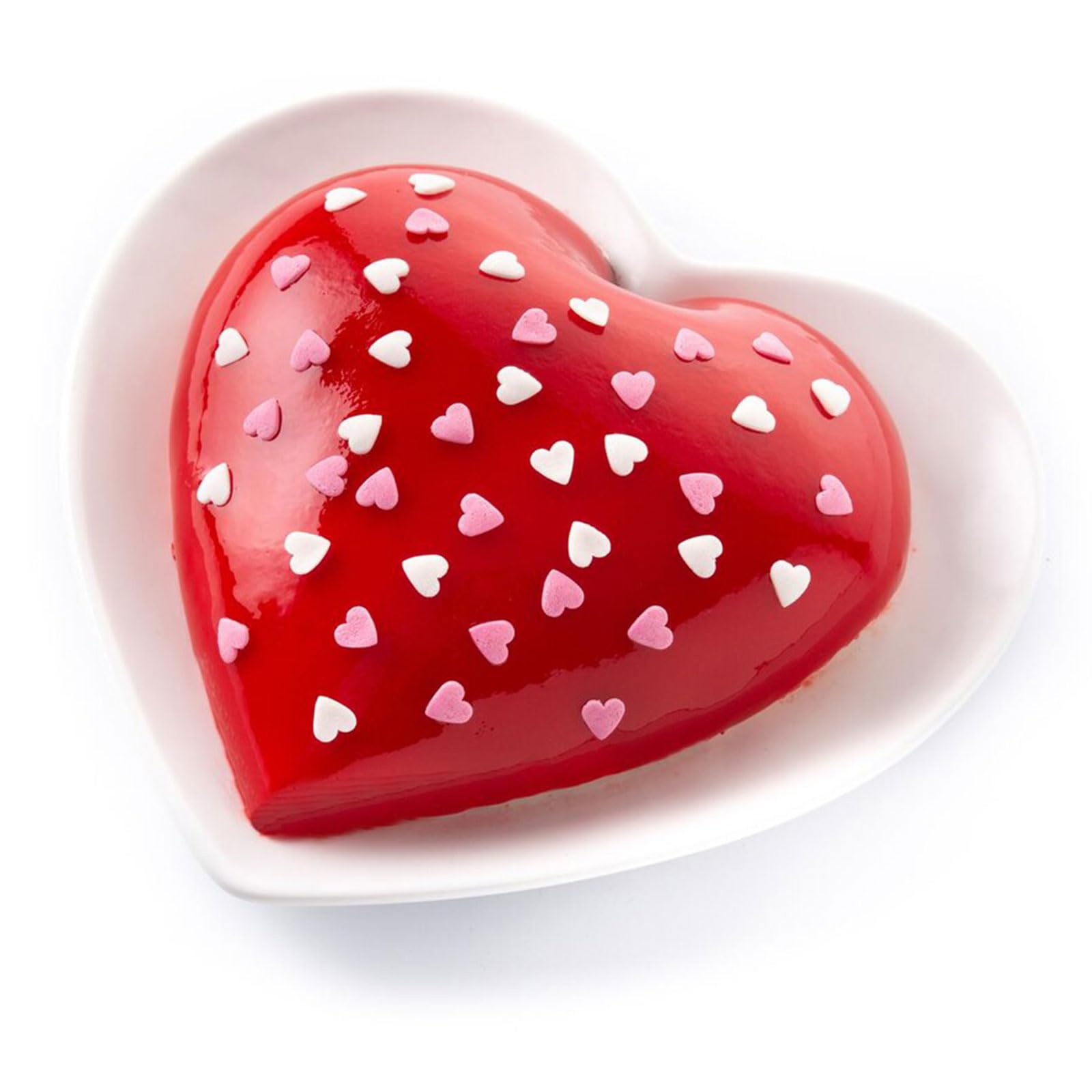 Kercky Valentines Sprinkles white jimmies provide crisp contrast on desserts and pastries