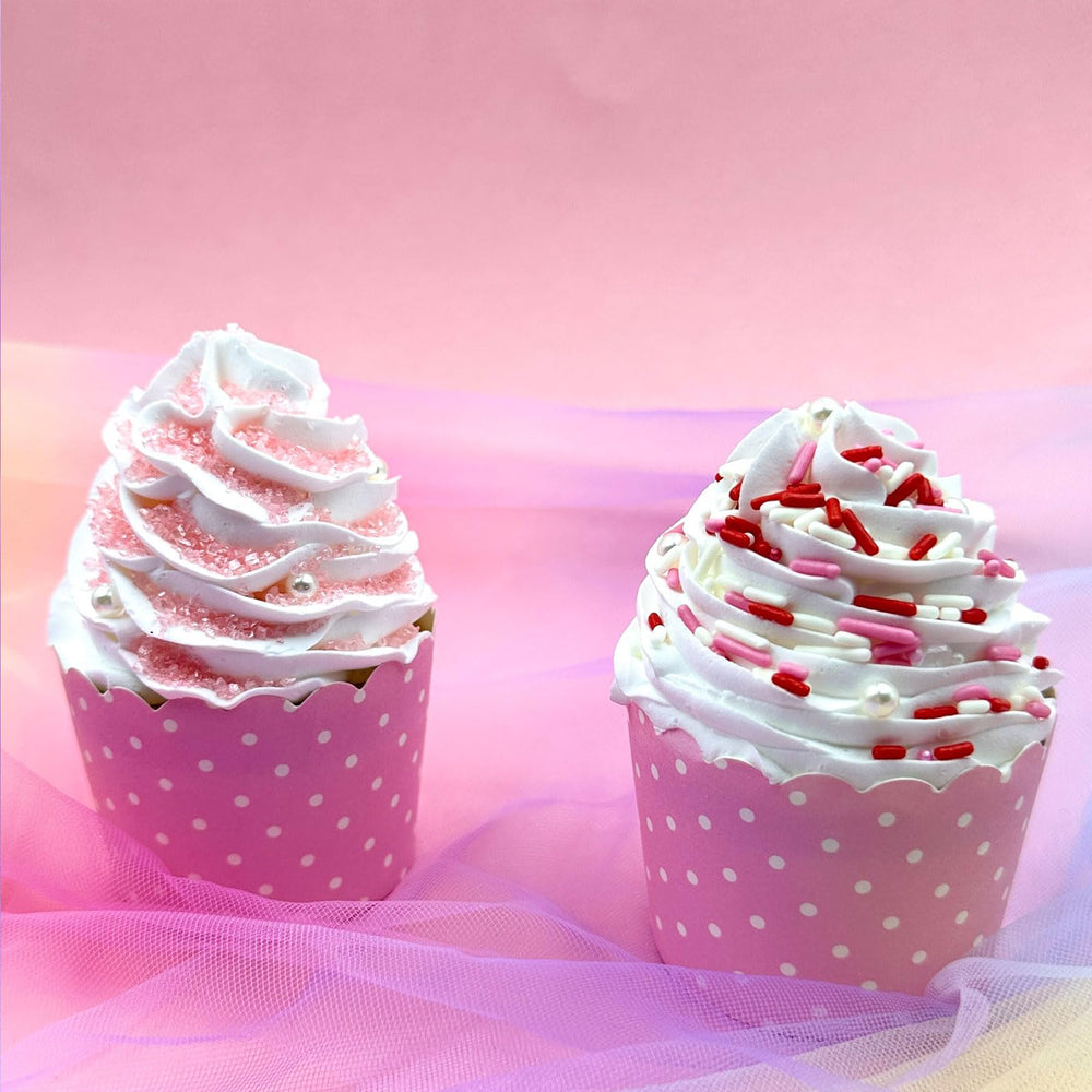 Kercky pink heart sprinkles brighten cupcakes for Valentine’s
