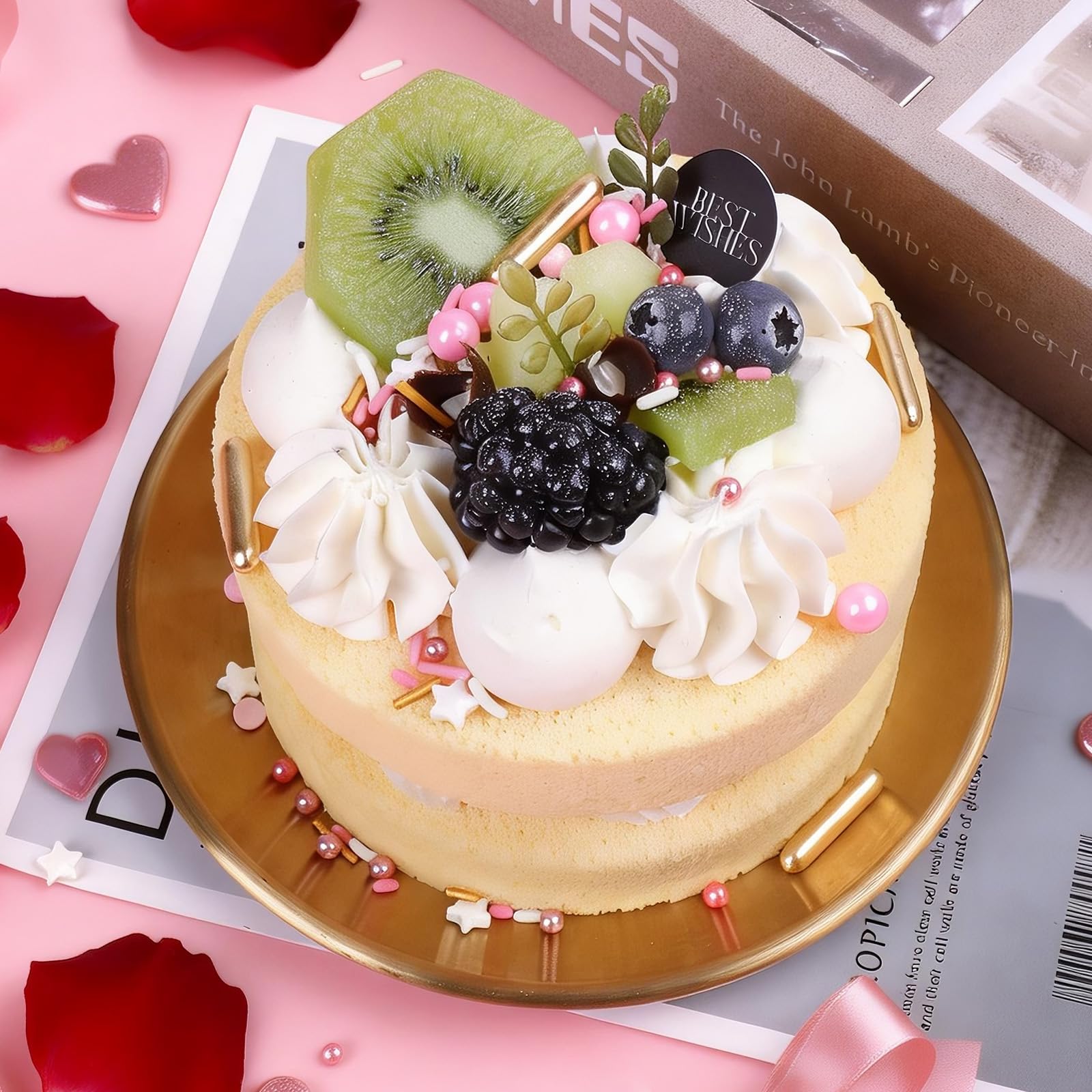 Kercky Valentines Sprinkles ice cream topping with pastel pearls and rods