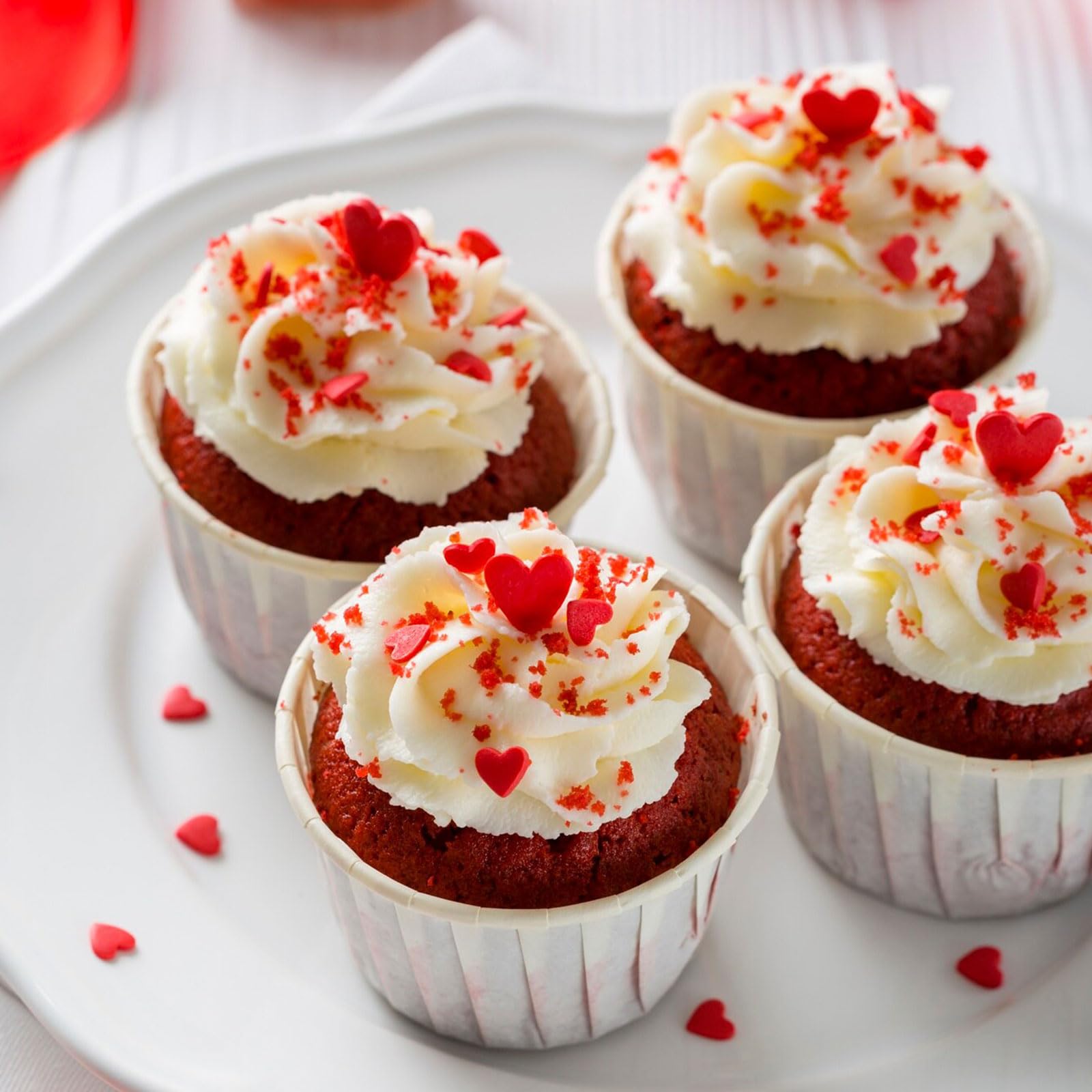 Kercky Valentines Sprinkles red jimmies add festive flair to cakes, cupcakes, and cookies