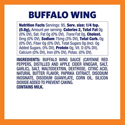 Kernel Season's Buffalo Wing seasoning being poured for quick, even popcorn flavor