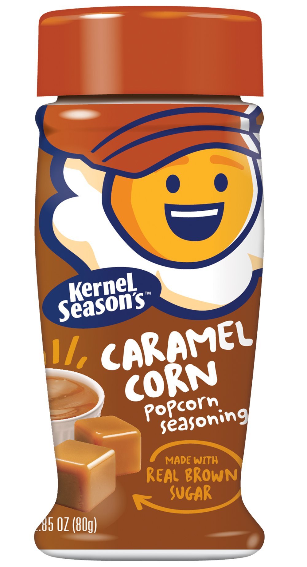 Kernel Season's caramel popcorn seasoning 3oz package ready to sweeten popcorn.