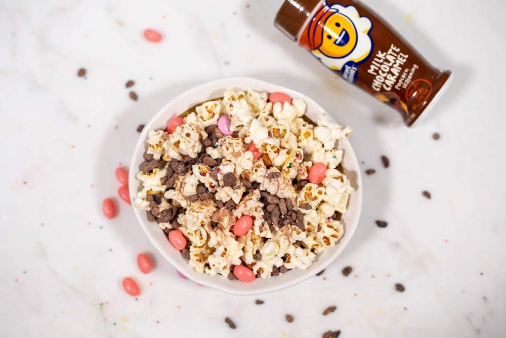Kernel Season's caramel closeup ingredients show real brown sugar sweetness for indulgent flavor ideas.