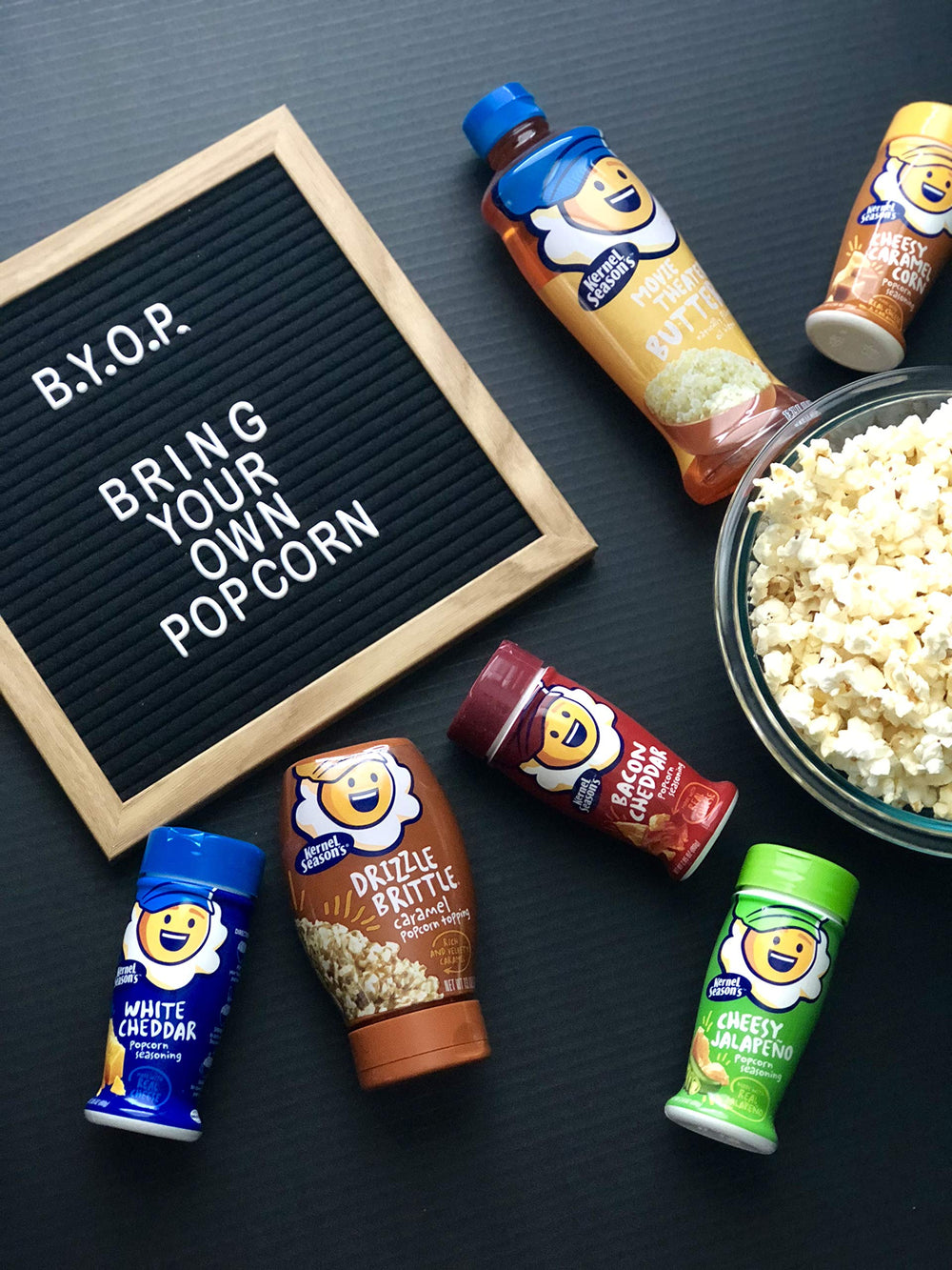 Kernel Season's seasoning on kitchen counter ready-to-use flavor enhancer.