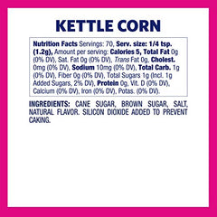 Kernel Season's Kettle Corn seasoning poured over popcorn for a sweet-salty snack.