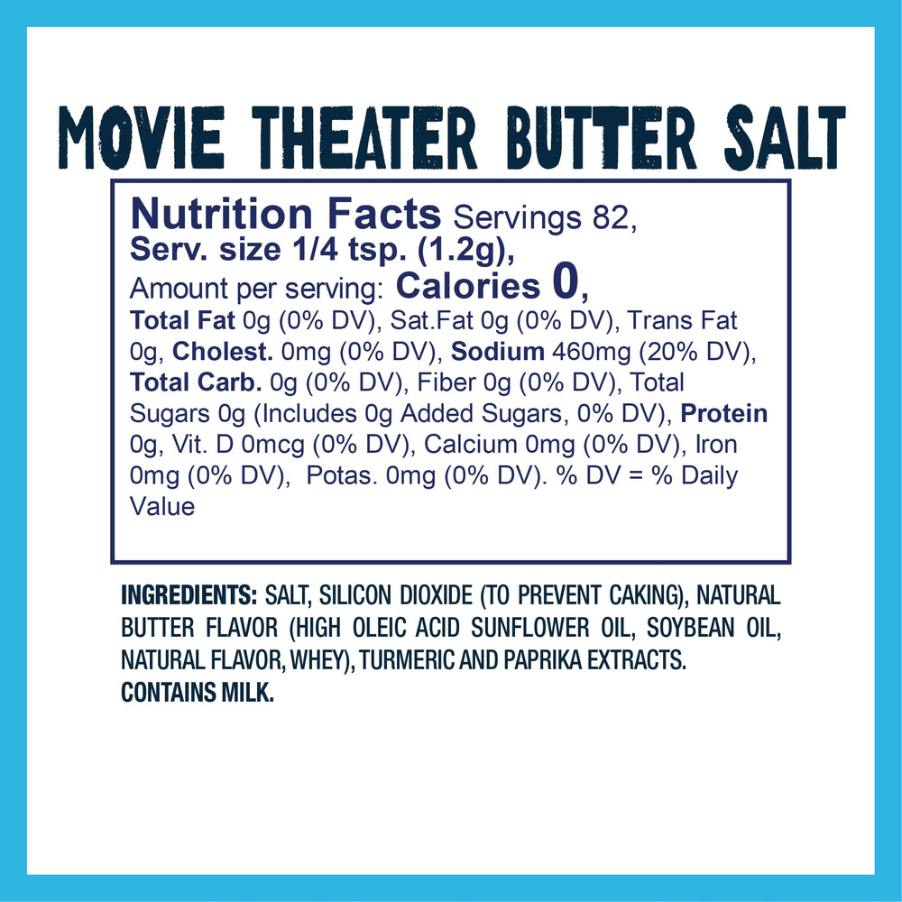 Kernel Season's Movie Theater Butter Salt pouring over popcorn in a bowl.