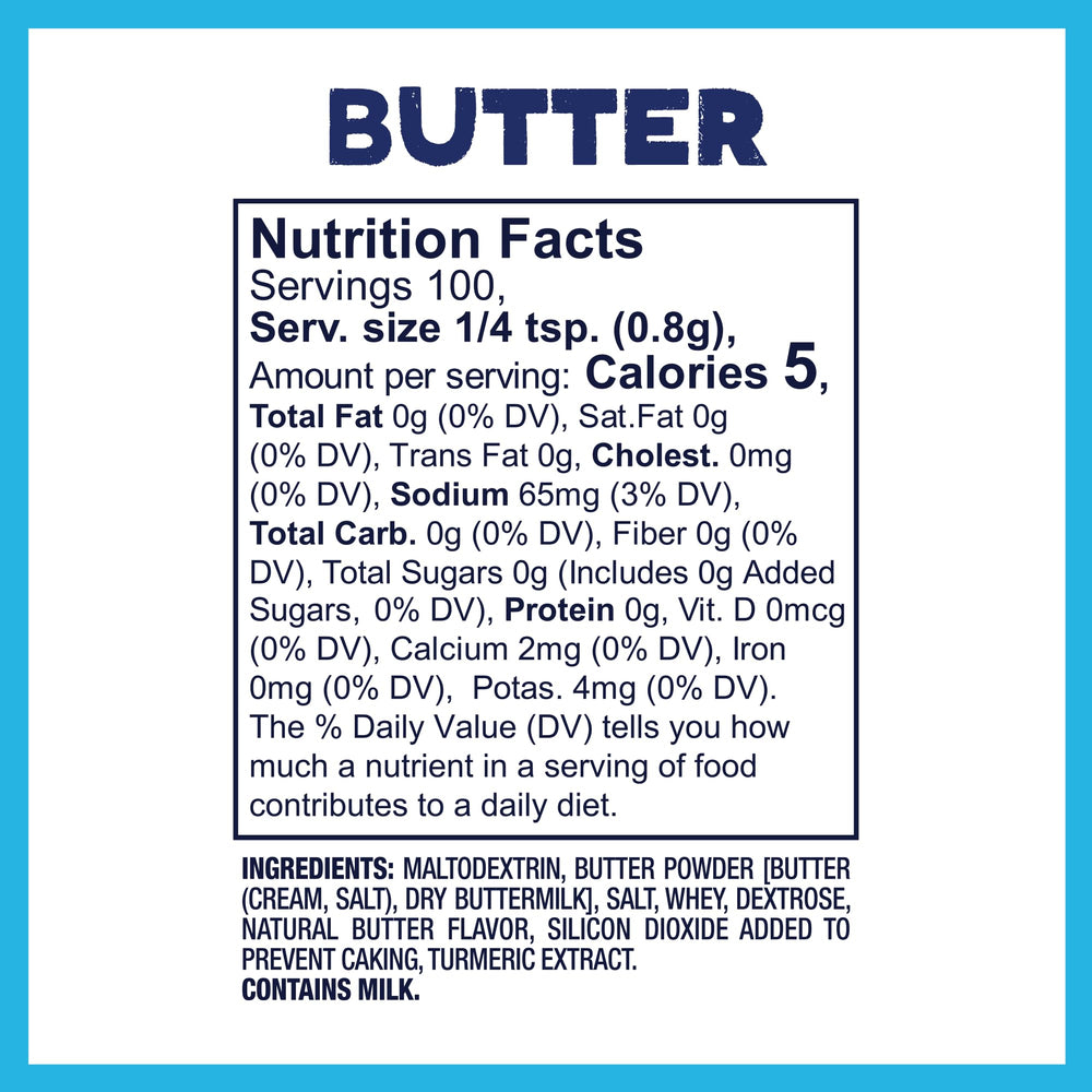 Kernel Season's Butter being sprinkled onto popcorn for even flavor distribution
