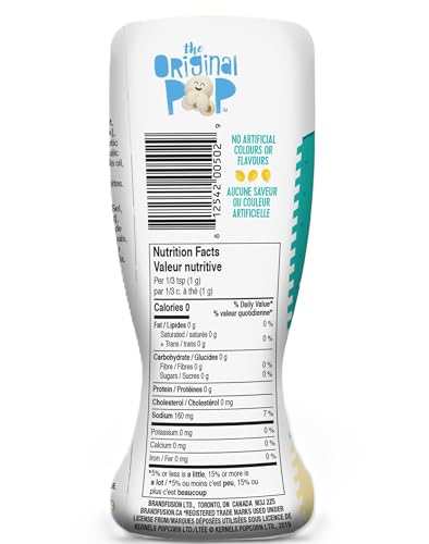 Kernels popcorn salt vinegar 110g package back view with flavor details for shopping.