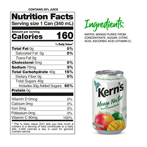 Kern's Nectar being poured into a glass for smoothies.