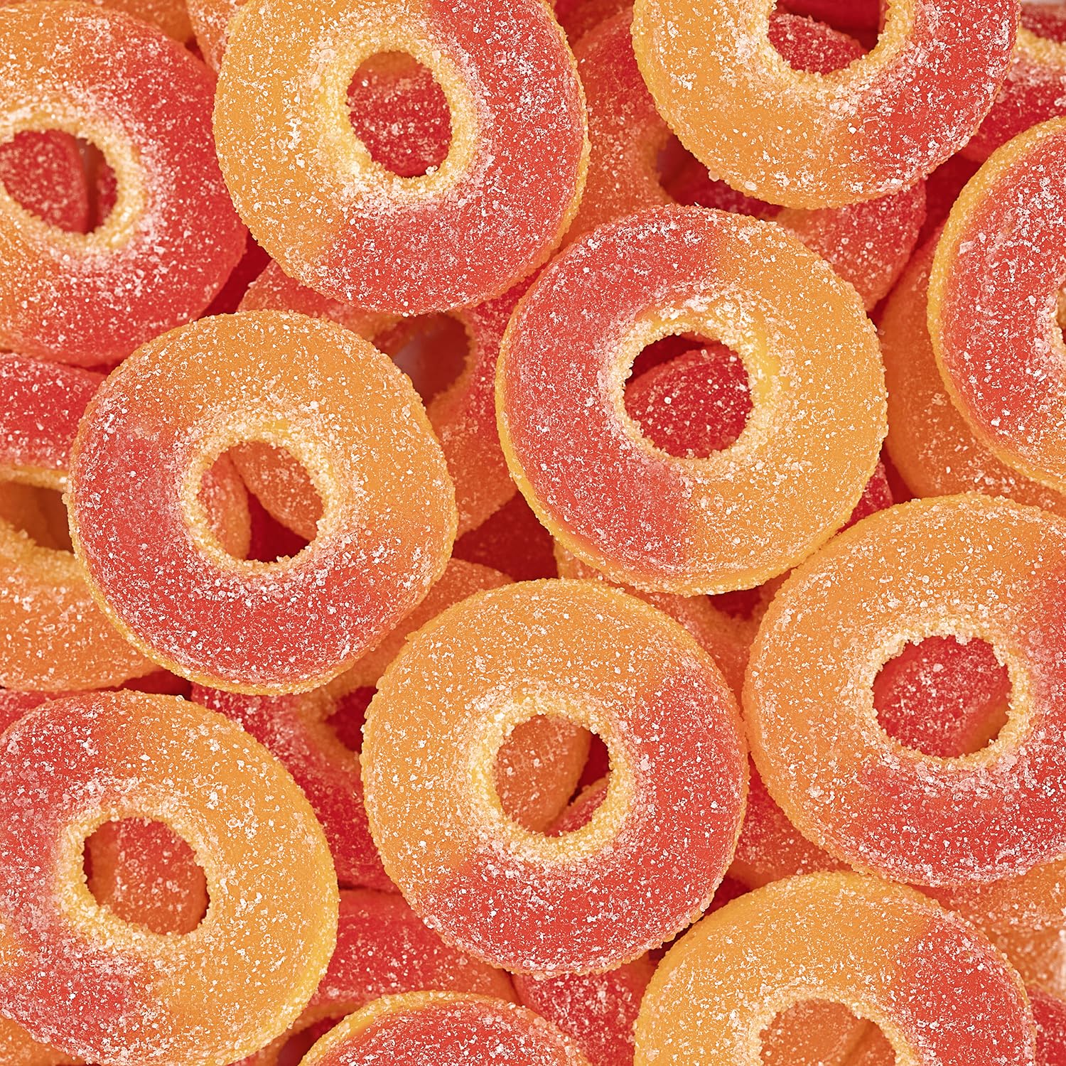 Party favors featuring Kervan Bebeto Peach Rings for celebrations