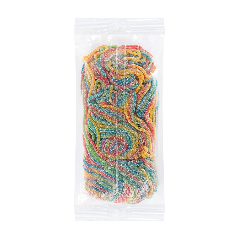 Kervan Bebeto Sour Rainbow Laces bulk 2lb size for events.