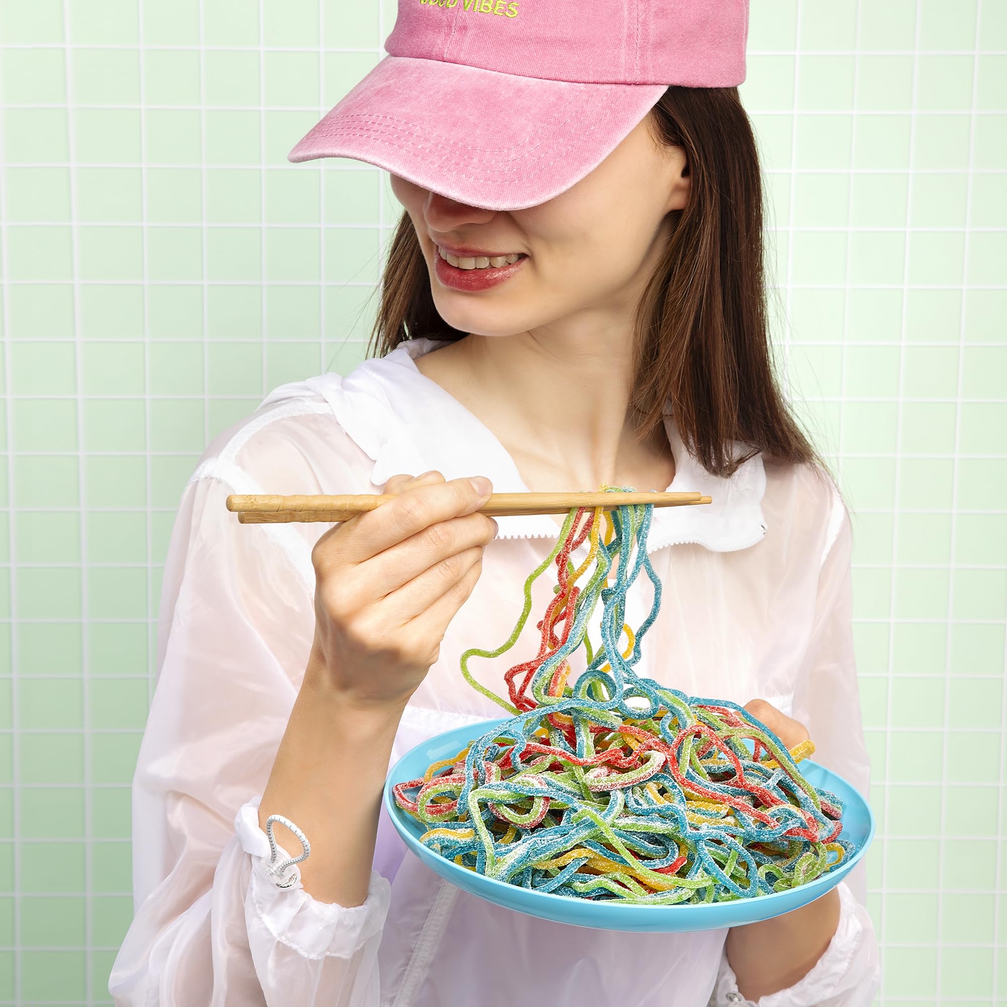 Kervan Bebeto Rainbow Laces decorating cupcakes with bright tangy flair.