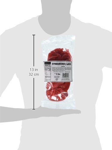 Kervan Bebeto strawberry licorice laces 2-lb bag keeps freshness for celebrations.