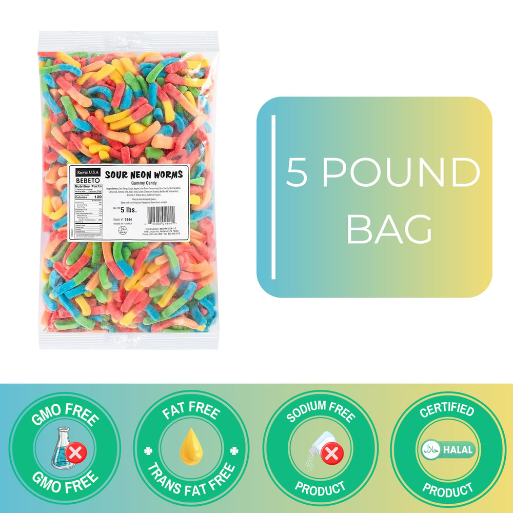 Kervan Bebeto neon worm gummies make a tasty gift for friends and family.