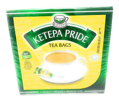 Ketepa Pride tea bags in cup during infusion for quick, full-flavored brew.
