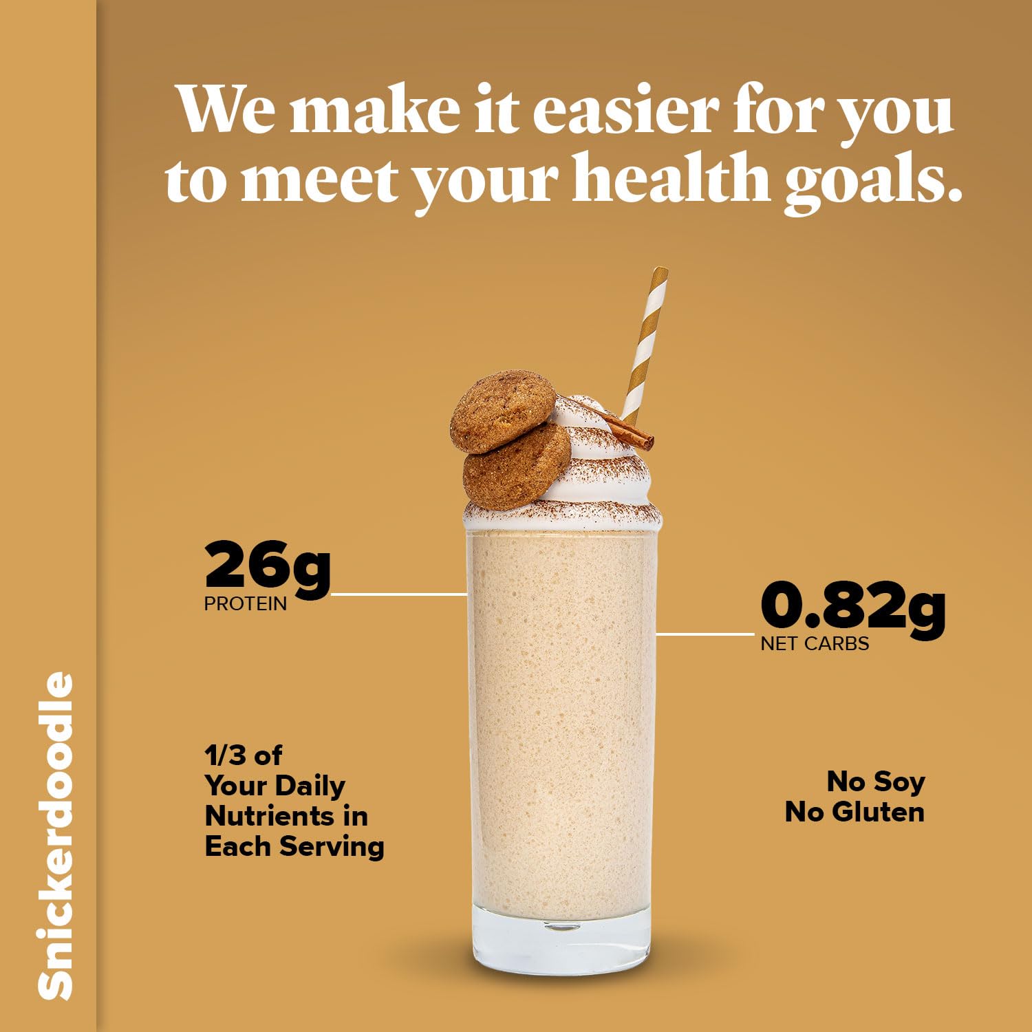 Keto Chow Snickerdoodle dry powder in scoop ready to measure