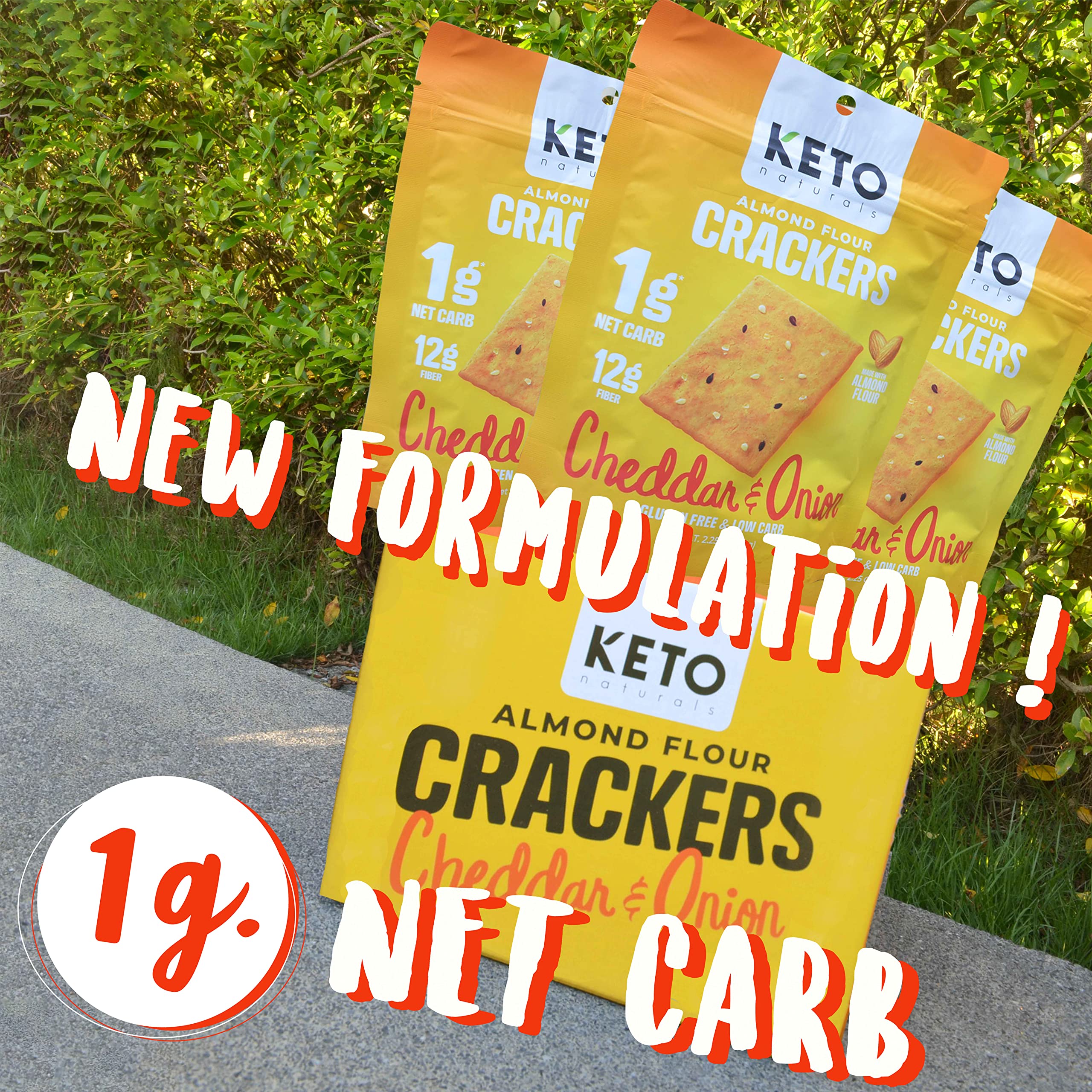 Close up of almond flour texture from Keto Naturals crackers