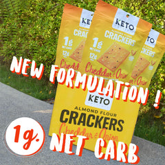 Close up of almond flour texture from Keto Naturals crackers