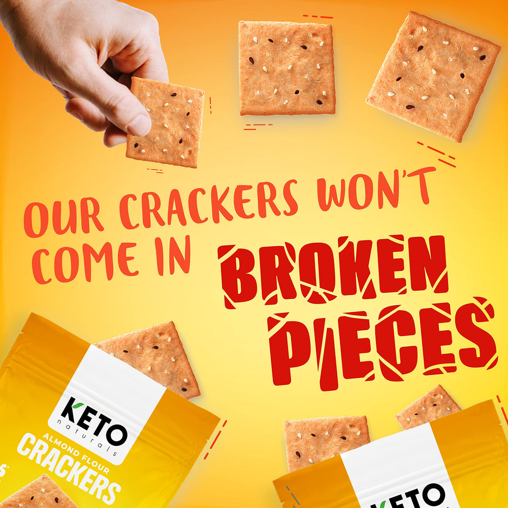 Keto Naturals cheddar onion crackers on a plate suitable for paleo diets